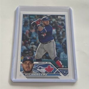 Topps Blue and White Baseball Card